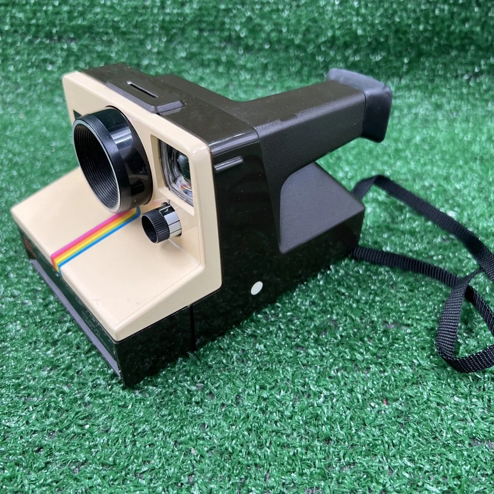 Vintage Polaroid One Step Land Camera Sears Special Instant Film Rainbow W/Strap